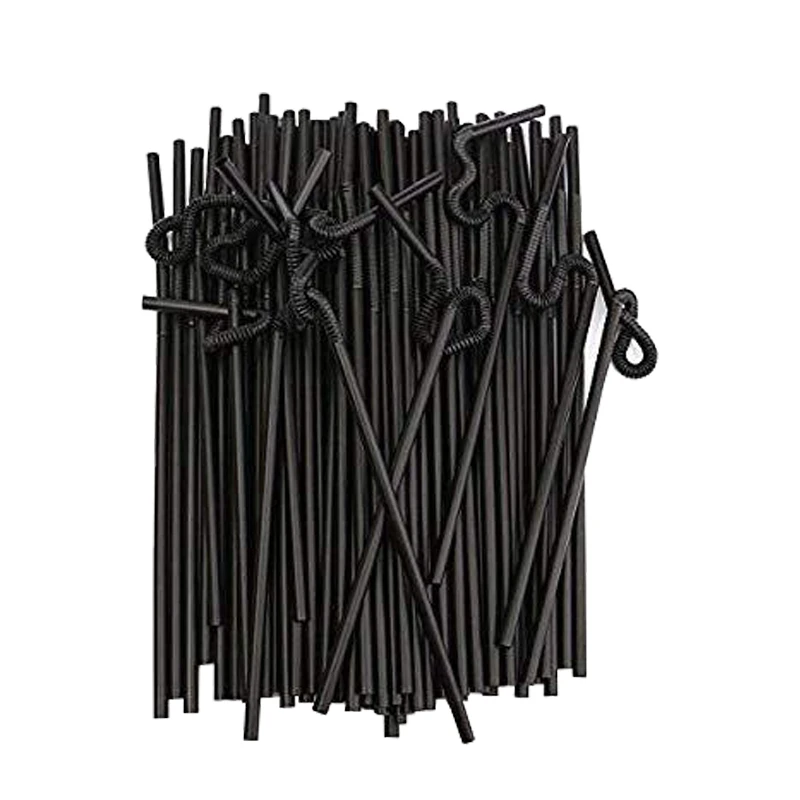 نی فنری یکبار مصرف پلی پروپیلن نمره ۶ مشکی بسته 50 عددی