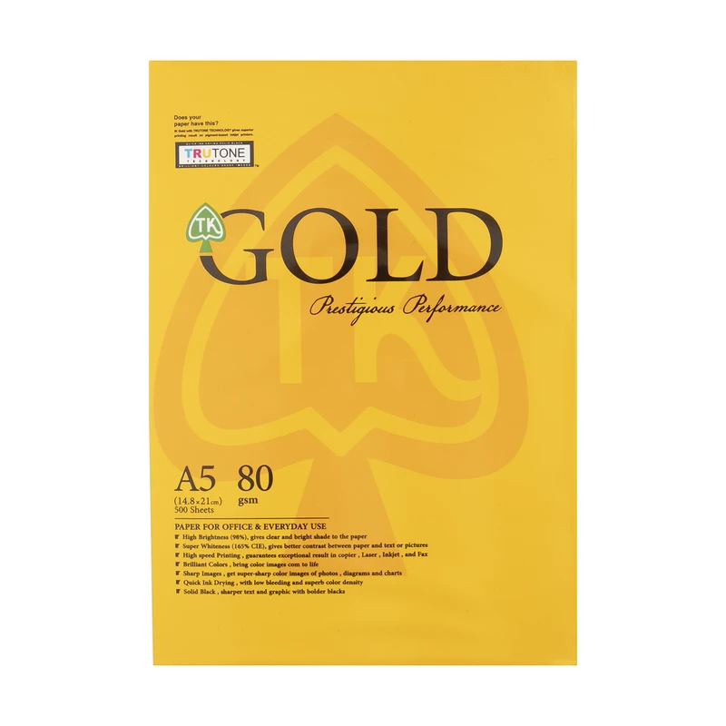 کاغذ A5 گلد 80 گرم - بسته 500 عددی