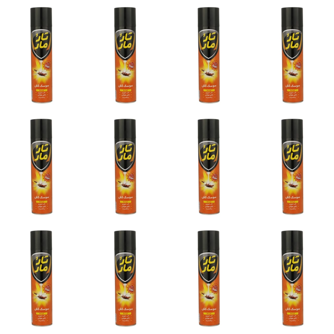 اسپری سوسک کش تارو مار مدل بی بو - 400 میلی لیتر کارتن 12 عددی