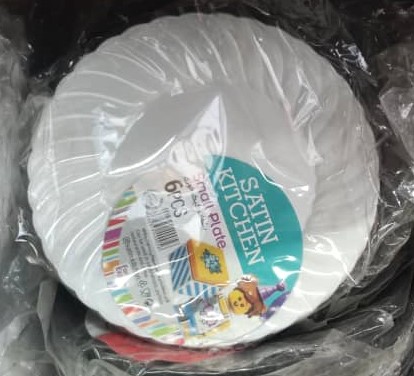 بشقاب یکبار مصرف کیک خوری ساتین کیچن - بسته 6 عددی