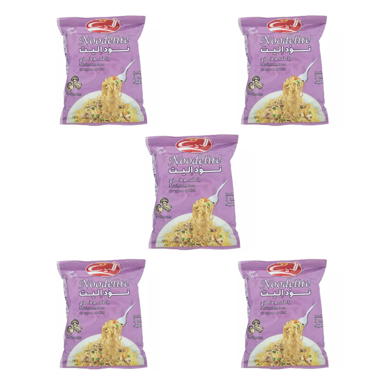 نودل با طعم قارچ الیت - 75 گرم بسته 5 عددی